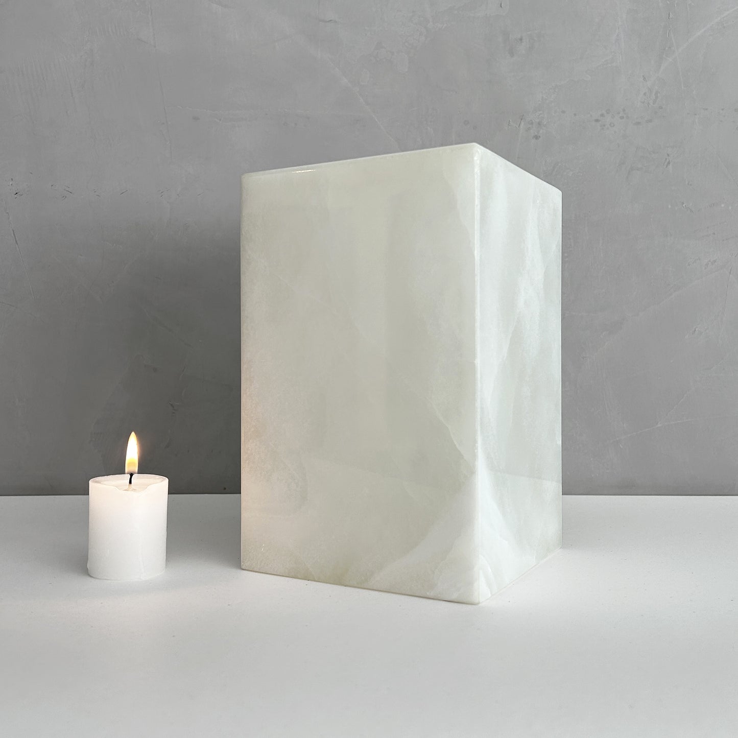 White Onyx Individual Urn - 120 cubic inches