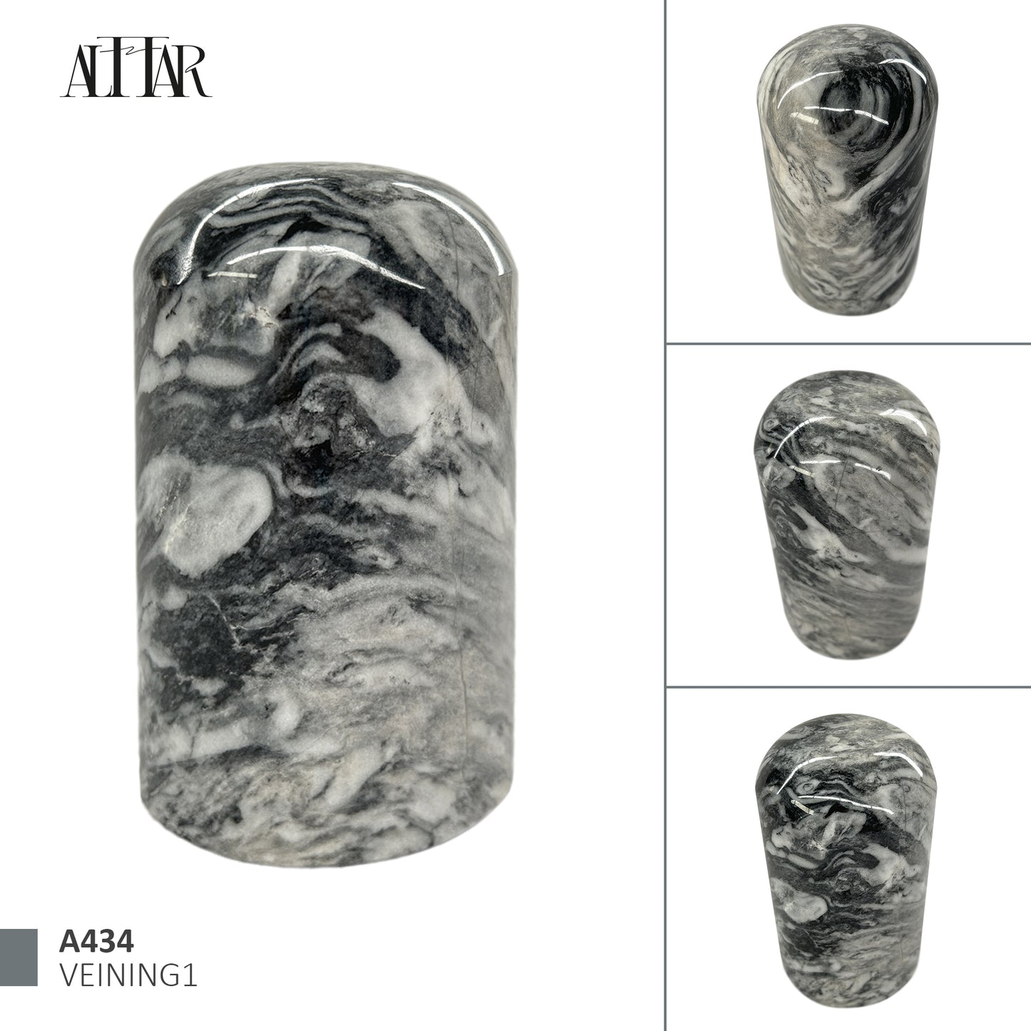 Gray Marble Stone Cremation Urn for Human or Pet Ashes, Ash container, Cremation vessel, Urn 25 cubic inches, Keepsake urn hand carved