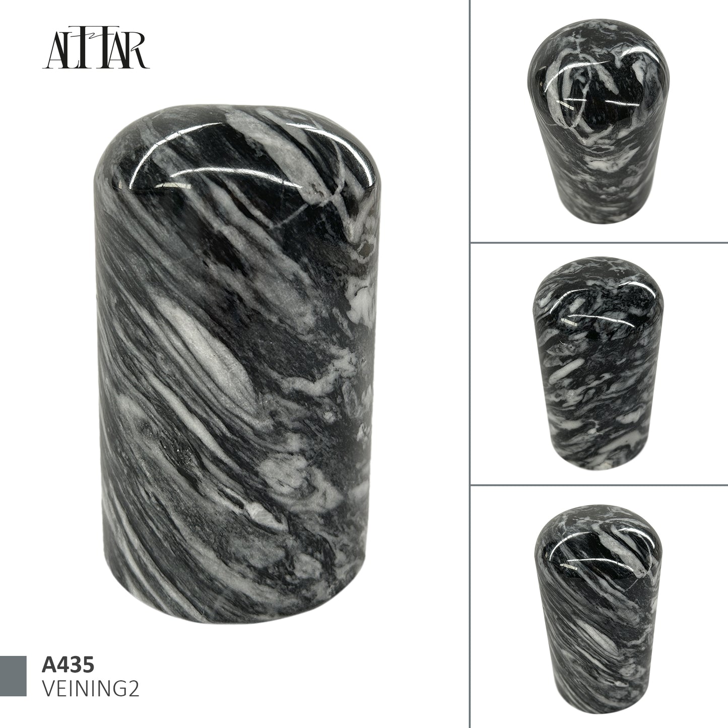 Gray Marble Stone Cremation Urn for Human or Pet Ashes, Ash container, Cremation vessel, Urn 25 cubic inches, Keepsake urn hand carved