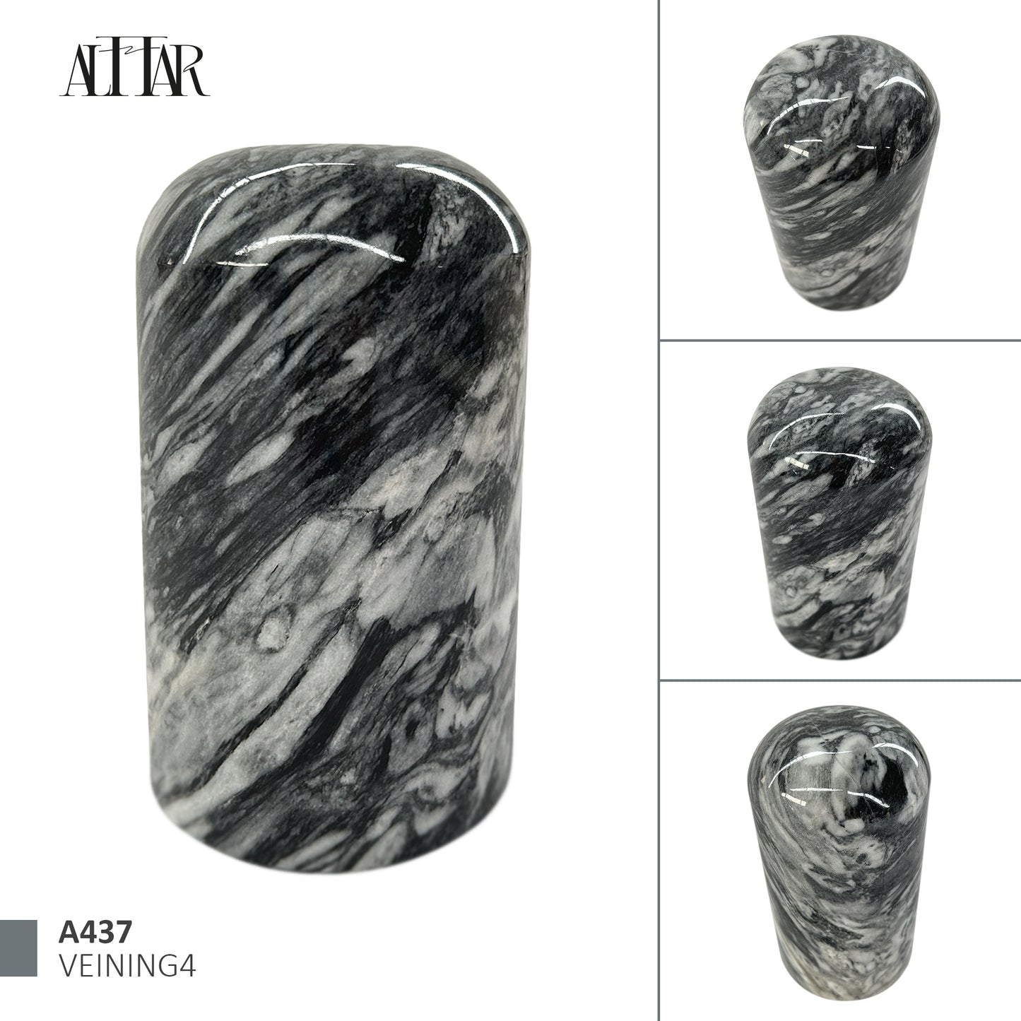 Gray Marble Stone Cremation Urn for Human or Pet Ashes, Ash container, Cremation vessel, Urn 25 cubic inches, Keepsake urn hand carved