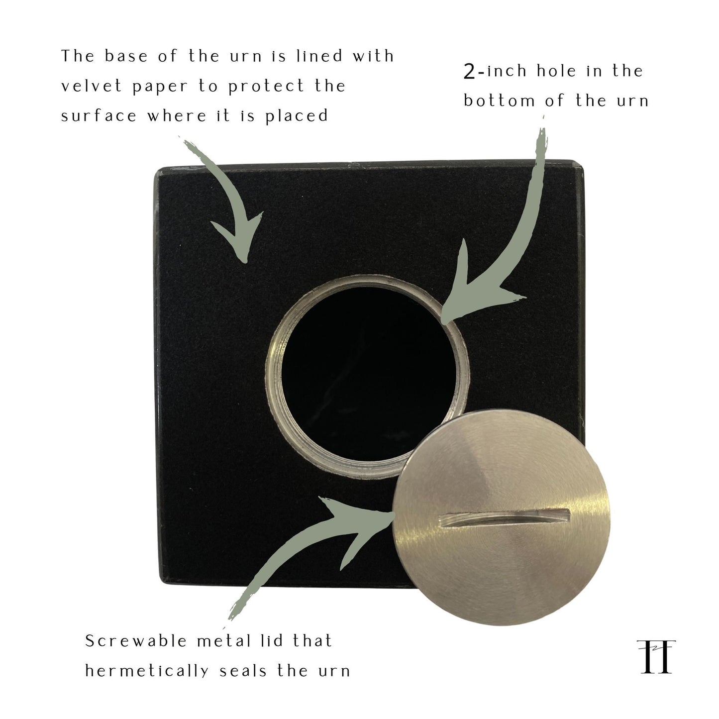 White Marble Urn - 105 cubic inches