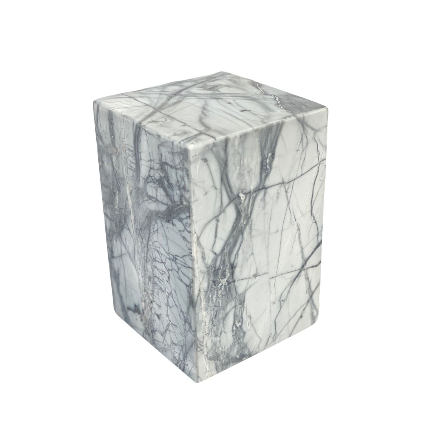 White Marble Urn - 105 cubic inches