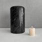 Black Marble Stone Cremation Urn for Human Ashes, Ash container, Cremation vessel, Urn 150 cubic inches