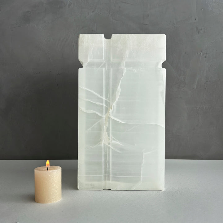 Beautiful White Onyx Memorial Urn for Ashes, Handcrafted Funeral, Individual Natural Stone Urn, Hand-Carved Memorial for Ashes. (Copy)