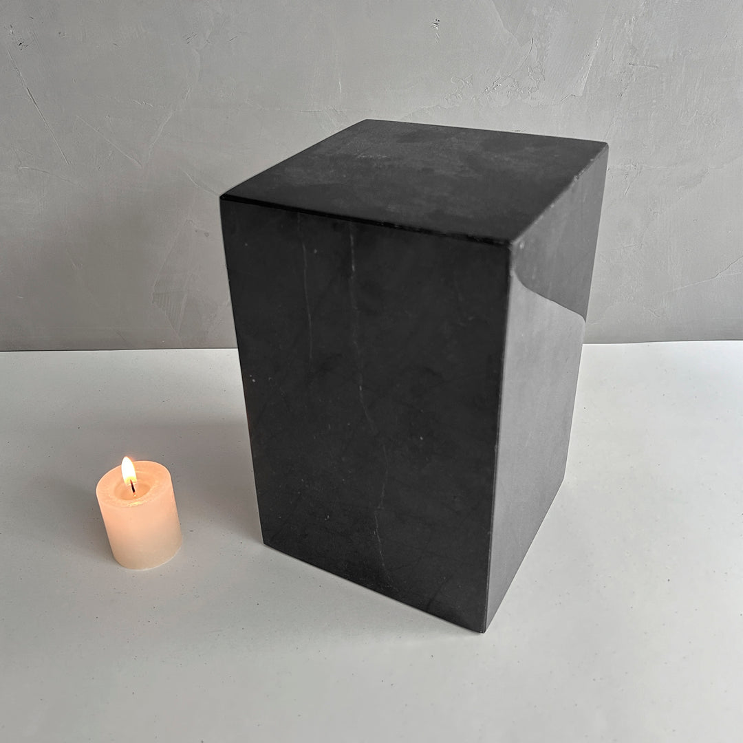 Black Marble Individual Urn - 120 cubic inches