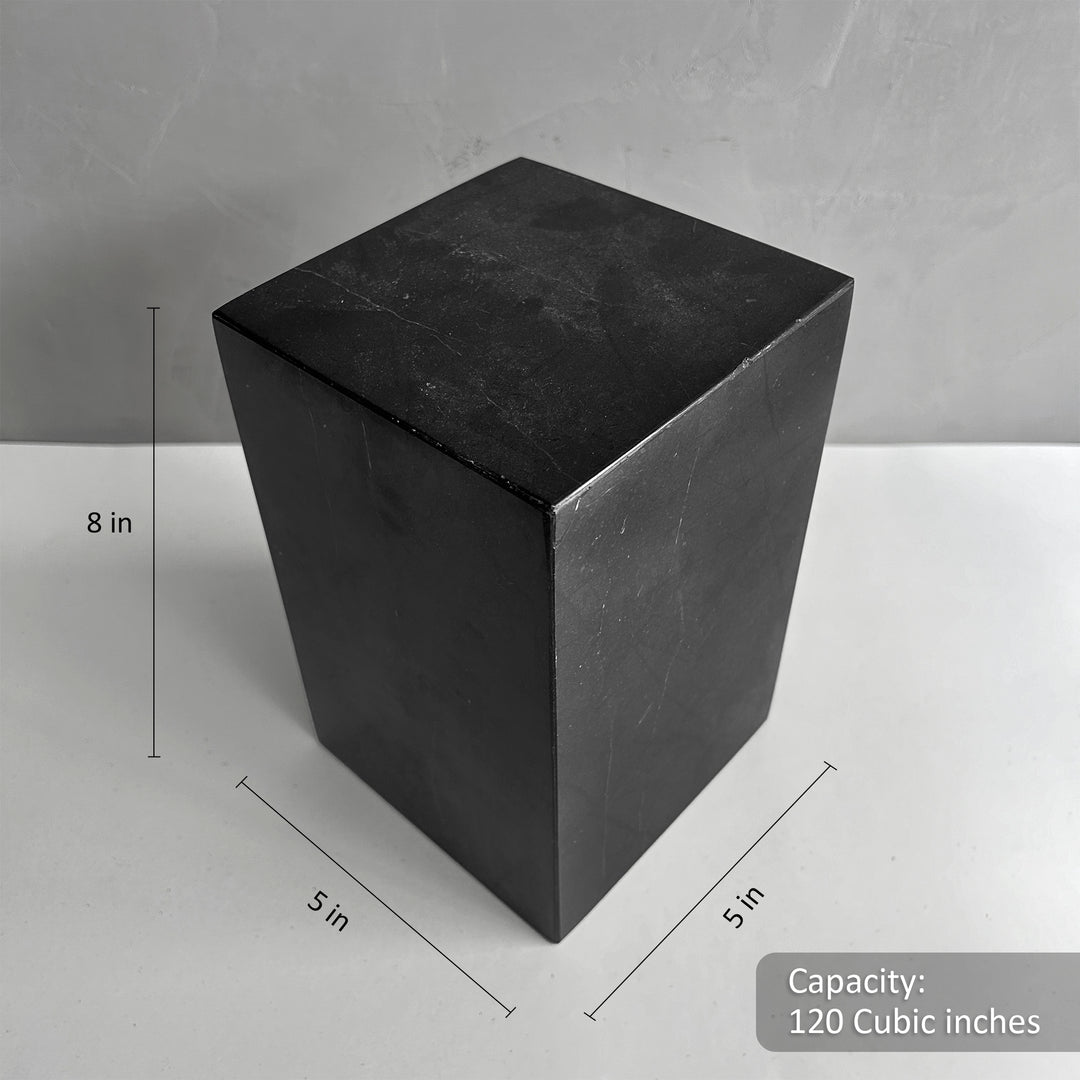 Black Marble Individual Urn - 120 cubic inches