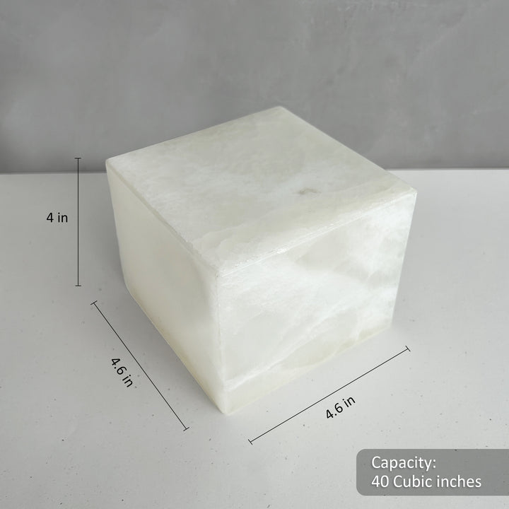Unique White Hand-Carved Marble Funeral Urn, Small Memorial Urn for Ashes,  Natural Stone Keepsake Urn, Handcrafted Memorial Urn
