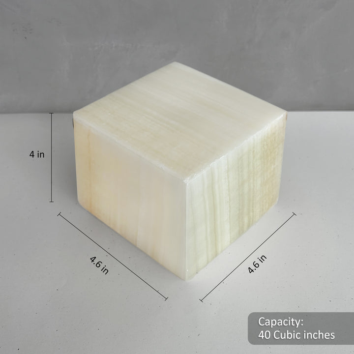 Unique Hand-Carved Marble Funeral Urn, Small Memorial Urn for Ashes,  Natural Stone Keepsake Urn, Handcrafted Memorial Urn.