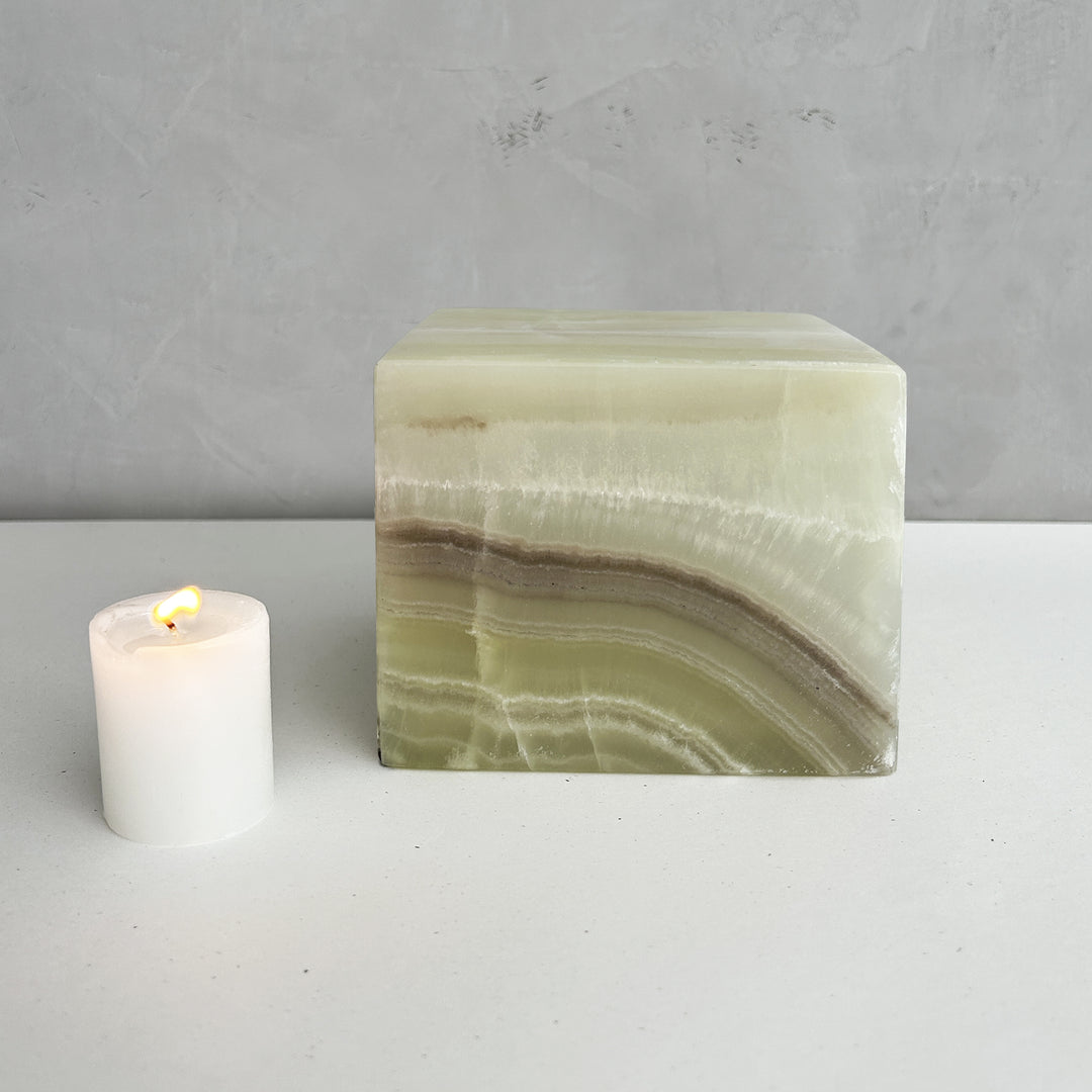 Unique Hand-Carved Onyx Natural Stone Funeral Urn, Small Memorial Urn for Ashes,  Natural Stone Keepsake Urn, Handcrafted Memorial Urn.