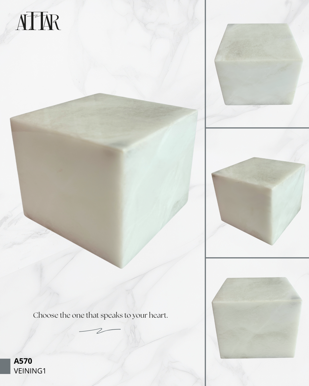 Hand-Carved White Onyx Memorial Urn: Small Natural Stone Keepsake