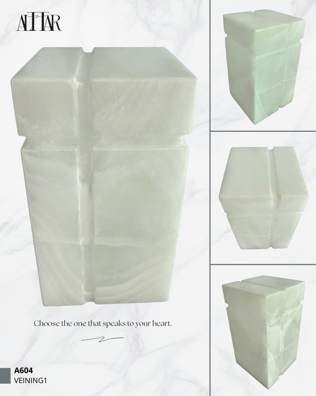 Beautiful White Onyx Memorial Urn for Ashes, Handcrafted Funeral, Individual Natural Stone Urn, Hand-Carved Memorial for Ashes