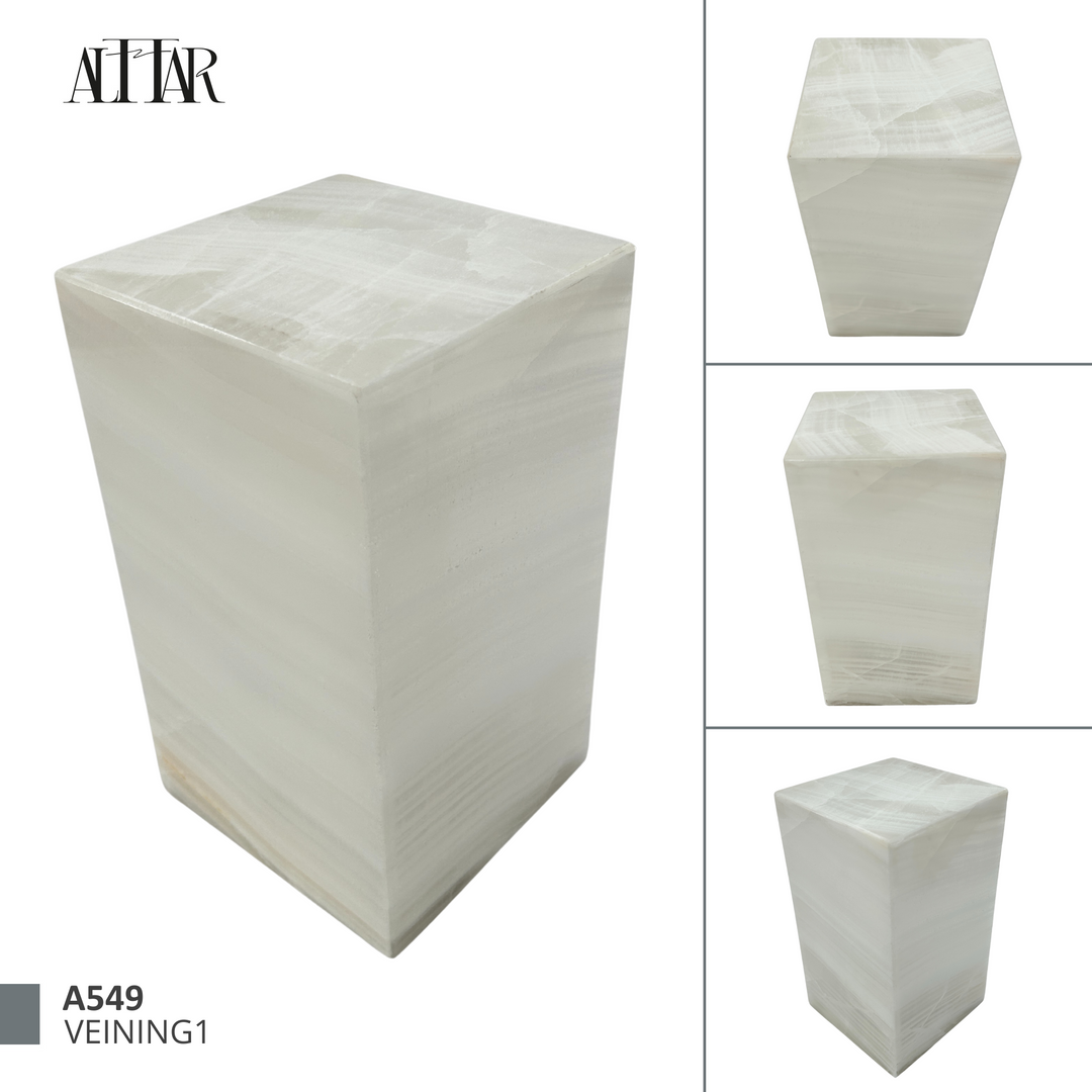 Beautiful White Onyx Memorial Urn for Ashes, Handcrafted Funeral, Individual Natural Stone Urn, Hand-Carved Memorial for Ashes. (Copy)