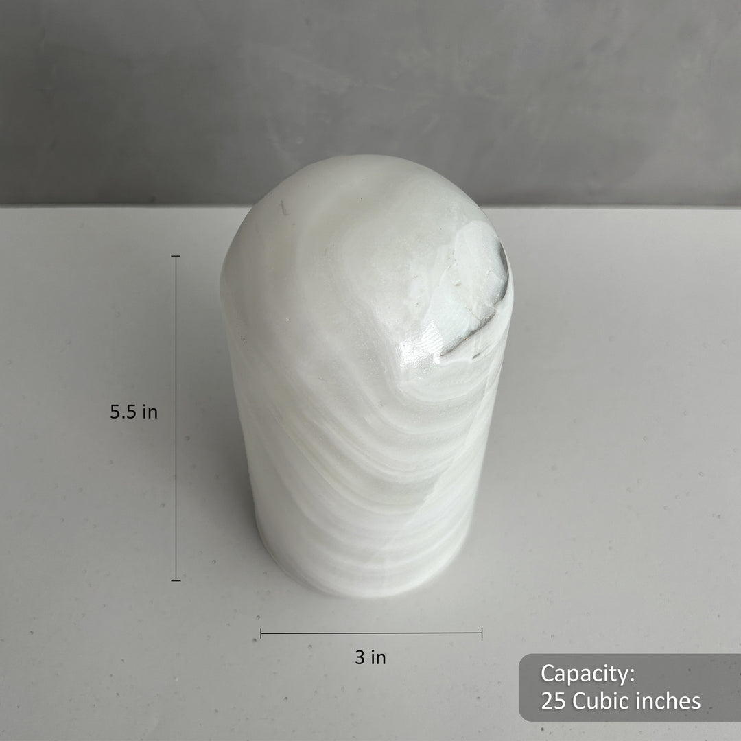 Beautiful White Onyx Stone Cremation Urn for Loved ones, Ash container, Cremation vessel, Mini Urn, Keepsake urn, Handcarved onyx stone