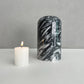 Gray Marble Stone Cremation Urn for Human or Pet Ashes, Ash container, Cremation vessel, Urn 25 cubic inches, Keepsake urn hand carved