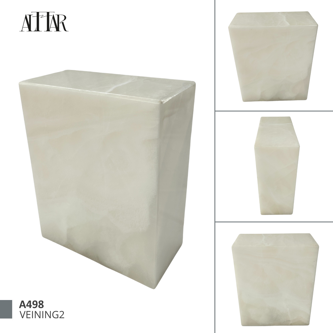 White Onyx Individual Urn, beautiful ash container, natural stone urn for human Ashes, unique white urn for loved ones, onyx stone container