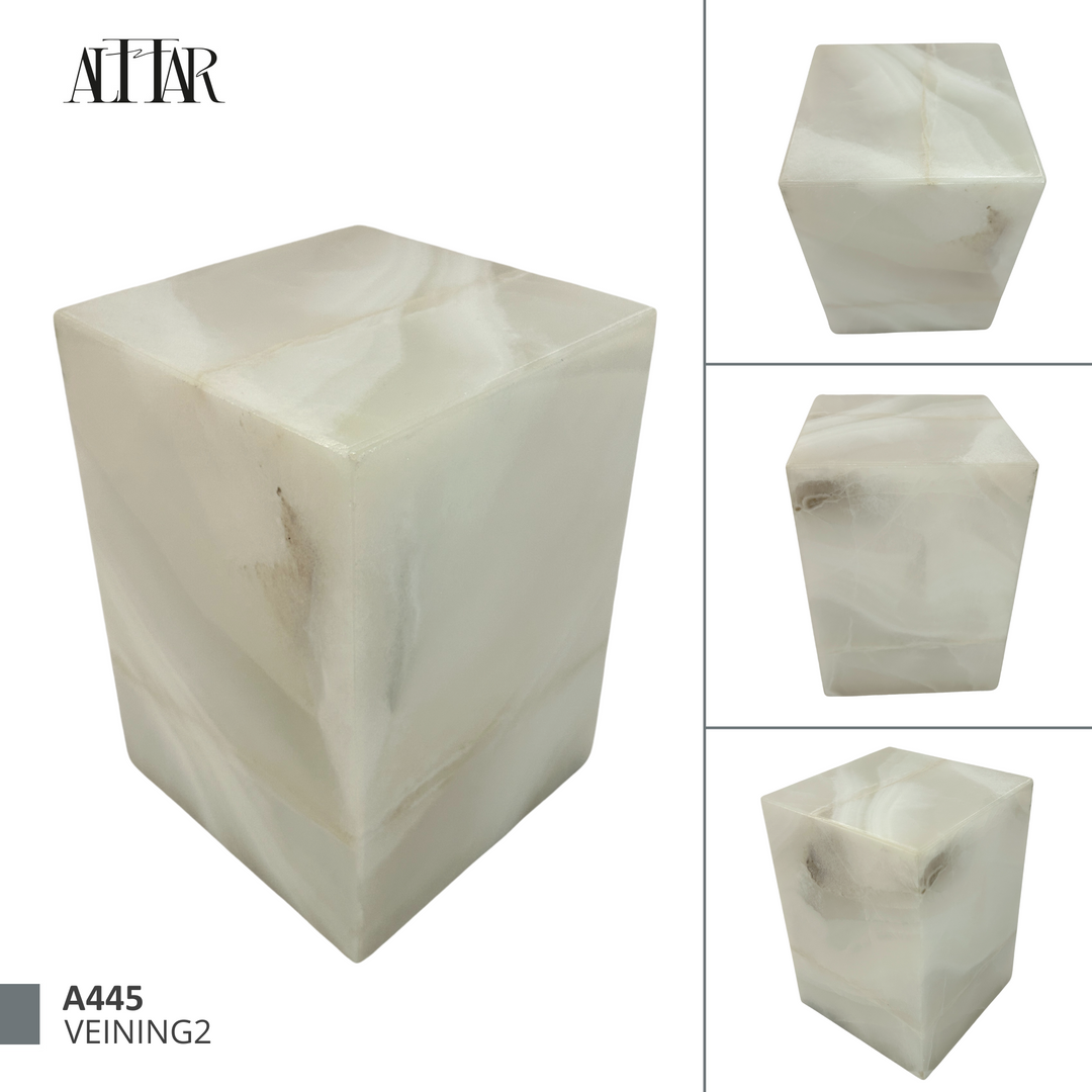 White Onyx Individual Urn - 120 cubic inches