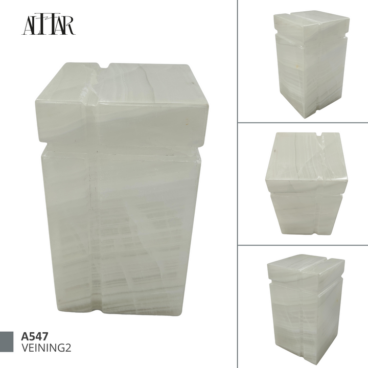 Beautiful White Onyx Memorial Urn for Ashes, Handcrafted Funeral, Individual Natural Stone Urn, Hand-Carved Memorial for Ashes. (Copy)
