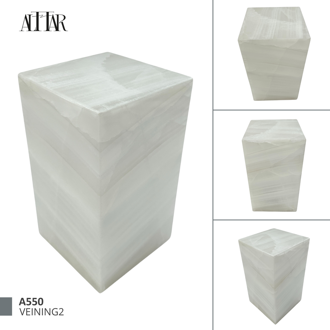 Beautiful White Onyx Memorial Urn for Ashes, Handcrafted Funeral, Individual Natural Stone Urn, Hand-Carved Memorial for Ashes. (Copy)