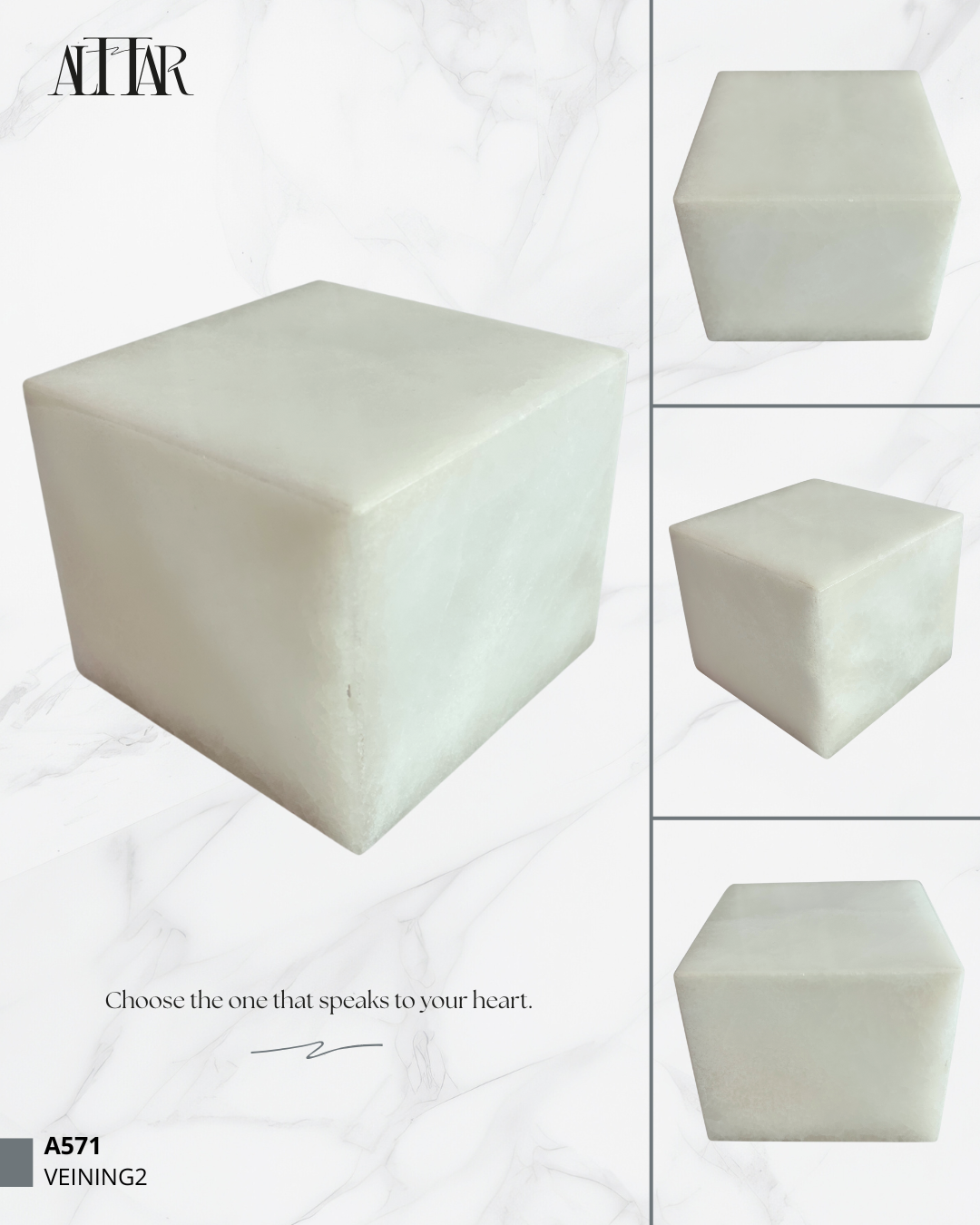 Hand-Carved White Onyx Memorial Urn: Small Natural Stone Keepsake