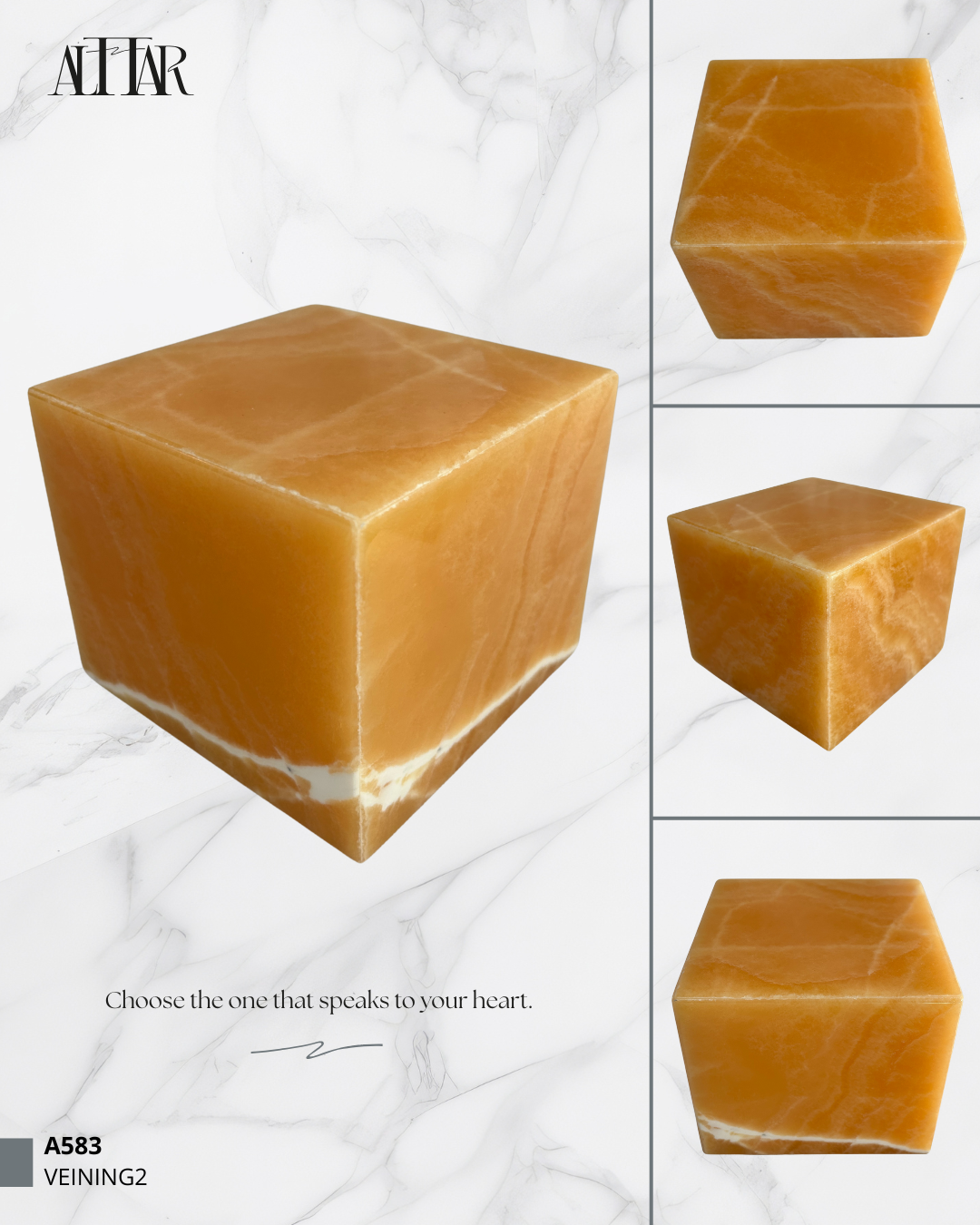 Hand-Carved Onyx Memorial Urn: Natural Stone Pet/Ashes Keepsake