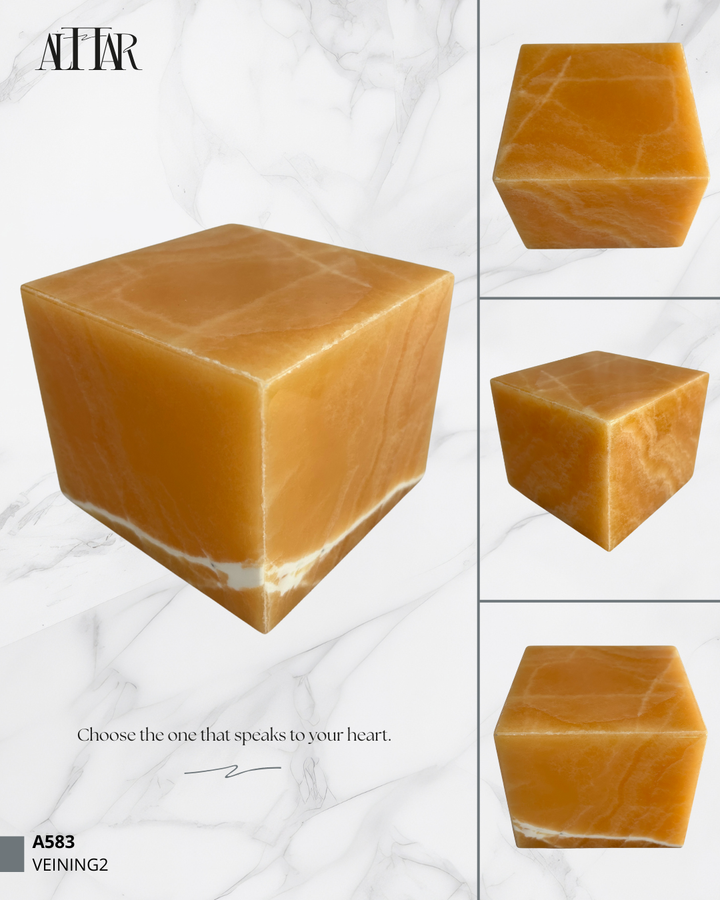 Hand-Carved Onyx Memorial Urn: Natural Stone Pet/Ashes Keepsake