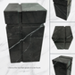 Natural Black Marble Urn, Hand-Carved Memorial Individual Urn for Ashes, Unique Funeral Urn, Handcrafted Funeral, Natural Marble Stone Urn.