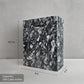 Black, Gray and white Marble Individual Urn - 200 cubic inches, Natural stone marble, Handcrafted.