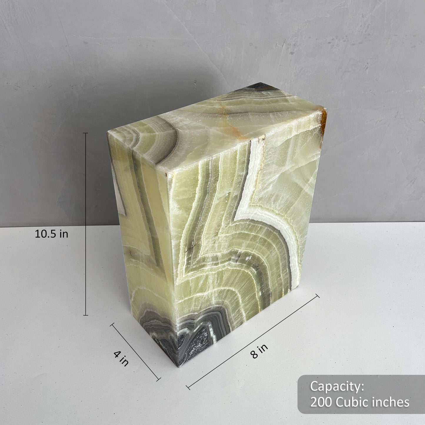 Elegant Natural Onyx Cremation Urn, Individual Urn for Ashes, Handcrafted Memorial Urn for Loved Ones, Timeless Natural Stone Urn