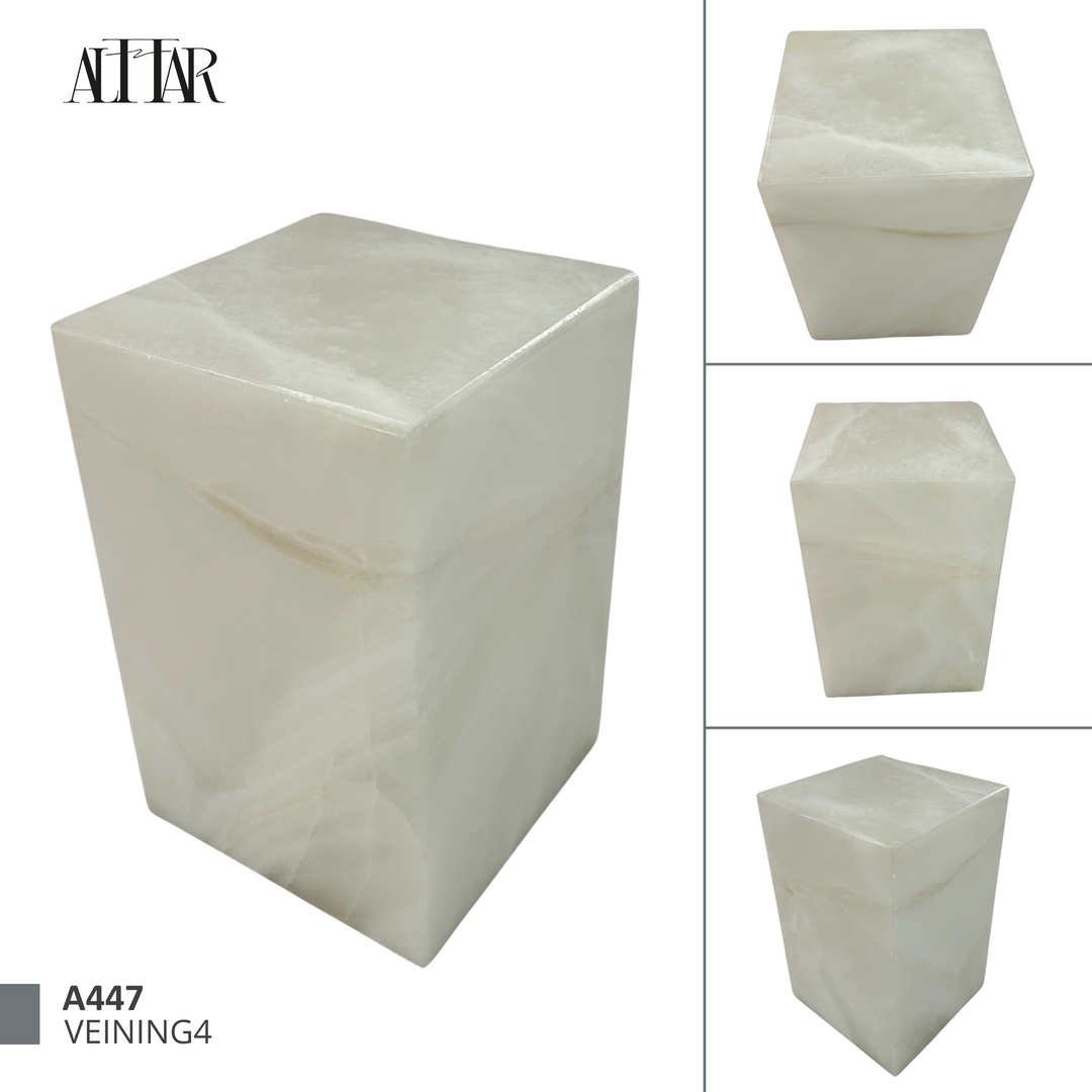 White Onyx Individual Urn - 120 cubic inches