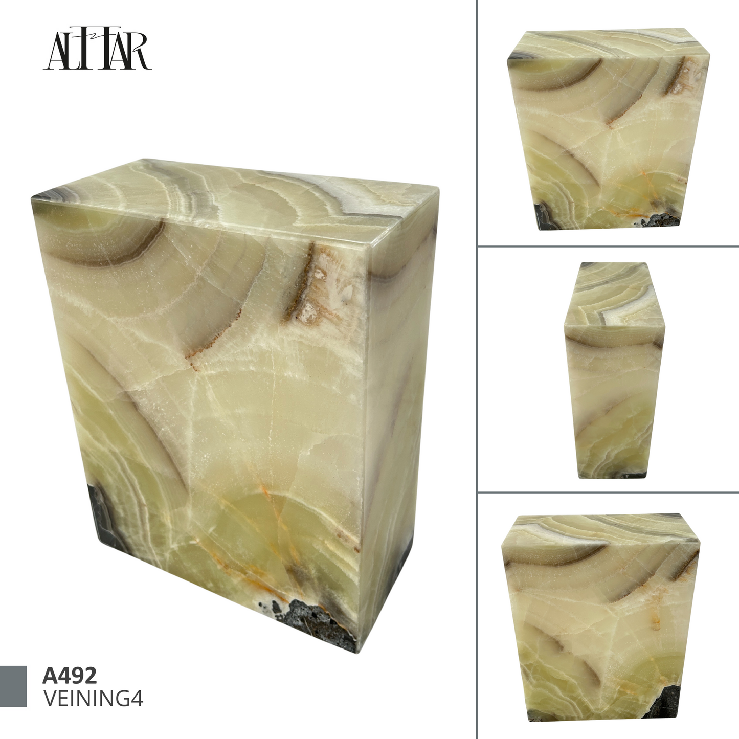 Elegant Natural Onyx Cremation Urn, Individual Urn for Ashes, Handcrafted Memorial Urn for Loved Ones, Timeless Natural Stone Urn