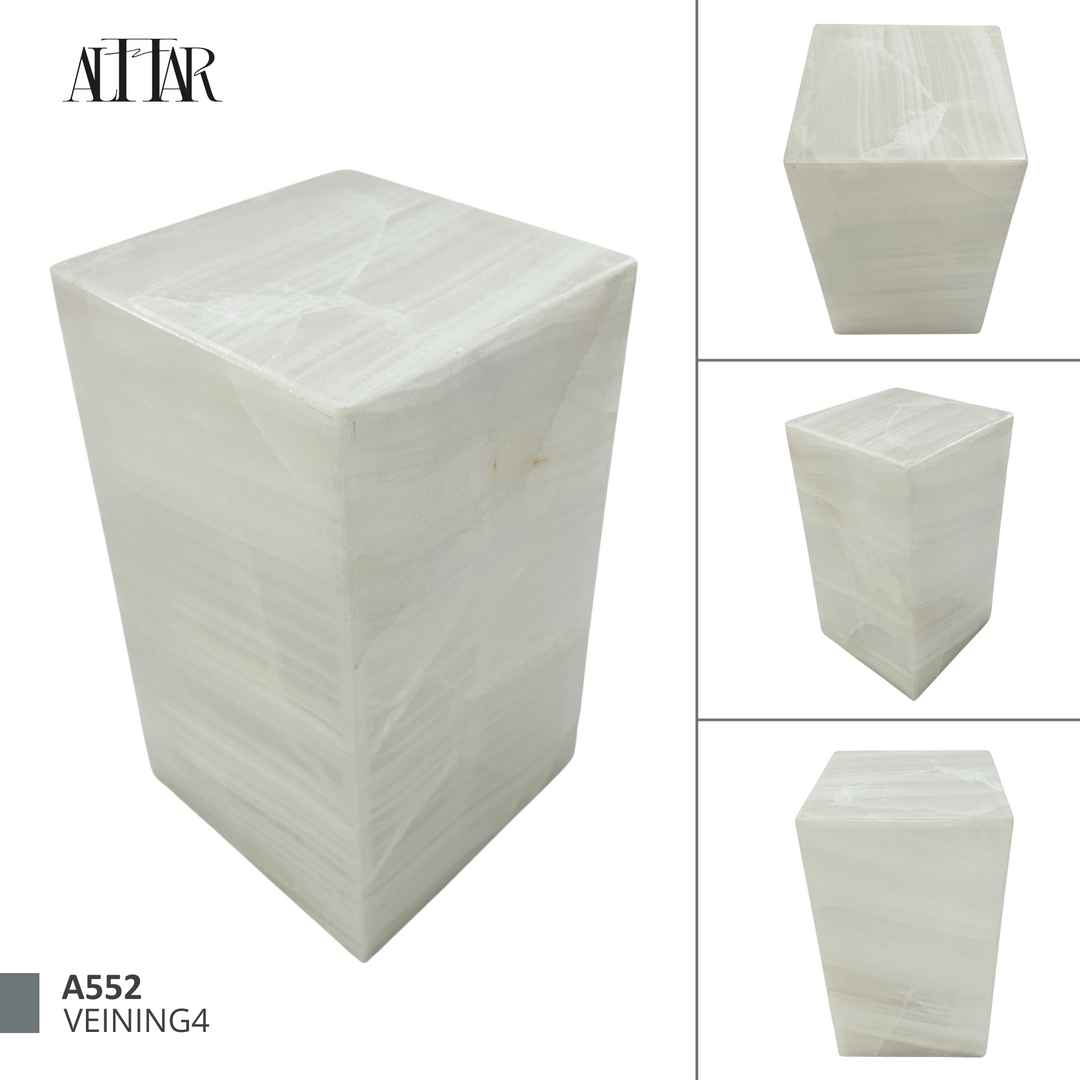 Beautiful White Onyx Memorial Urn for Ashes, Handcrafted Funeral, Individual Natural Stone Urn, Hand-Carved Memorial for Ashes. (Copy)