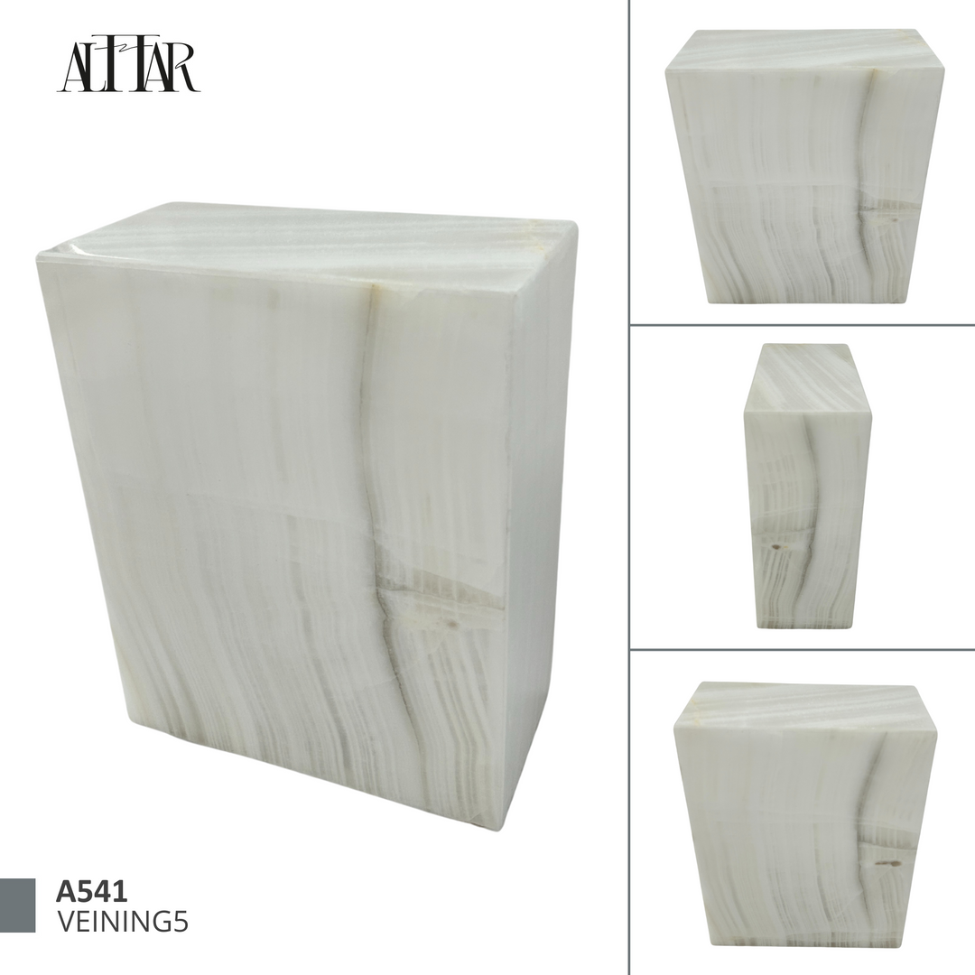 White Onyx Individual Urn, beautiful ash container, natural stone urn for human Ashes, unique white urn for loved ones, onyx stone container