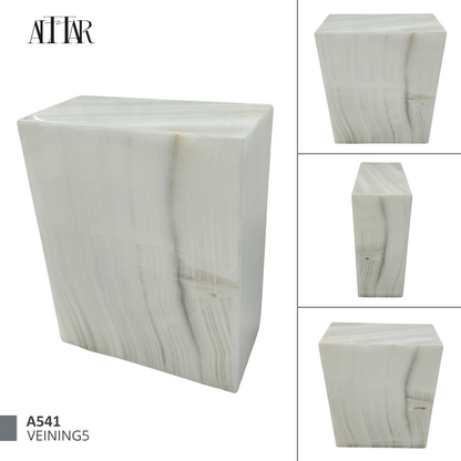 White Onyx Individual Urn, beautiful ash container, natural stone urn for human Ashes, unique white urn for loved ones, onyx stone container