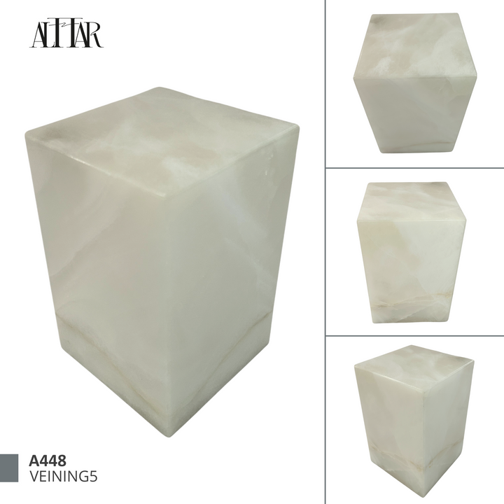 White Onyx Individual Urn - 120 cubic inches