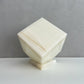 Natural White and Beige Onyx Stone Individual Urn - 280 cubic inches