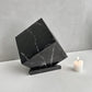 Natural Black Marble Stone Individual Urn - 280 cubic inches