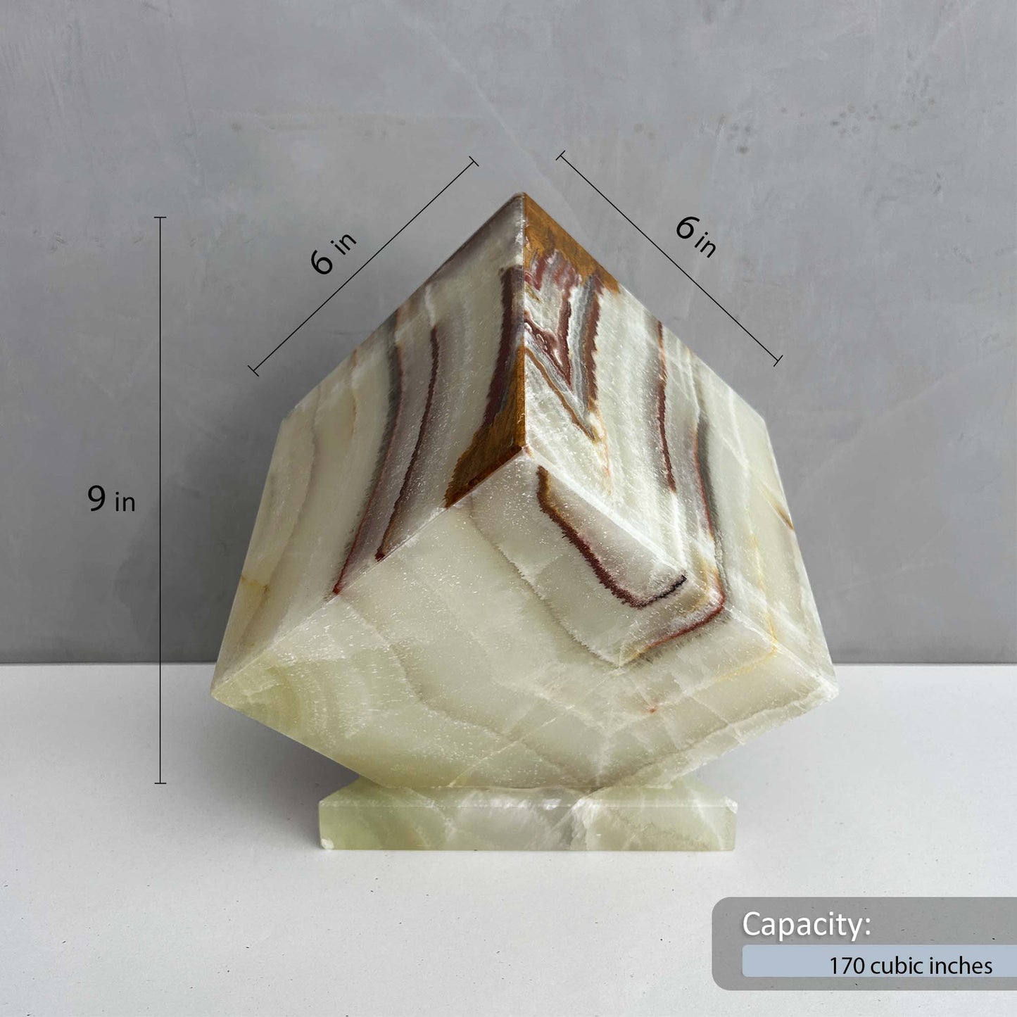 Natural Green and Copper Onyx Stone Individual Urn -