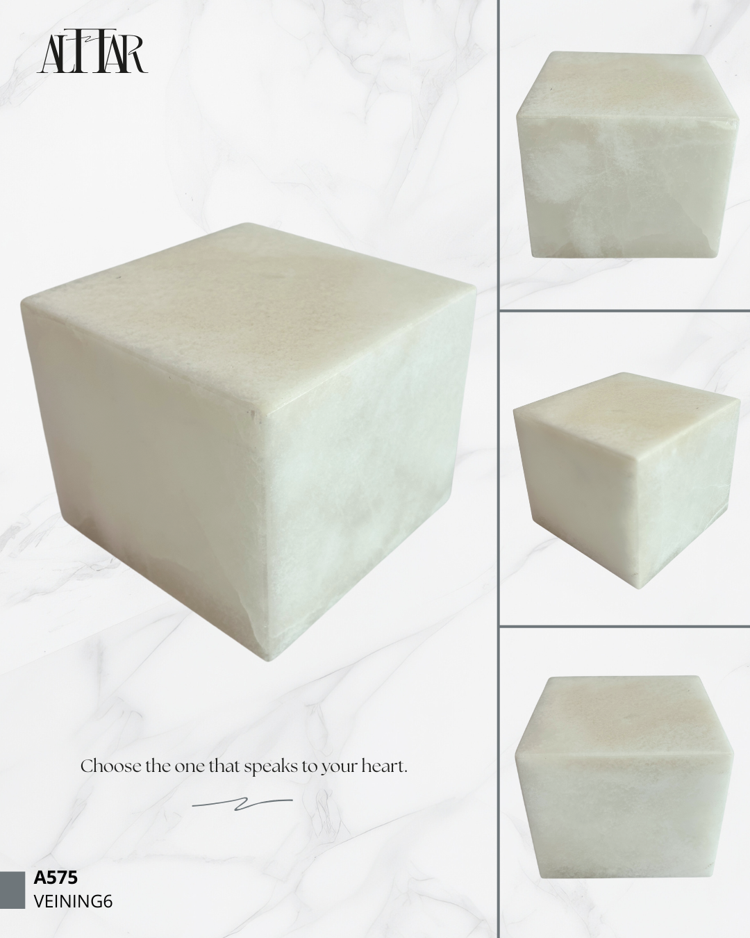 Hand-Carved White Onyx Memorial Urn: Small Natural Stone Keepsake