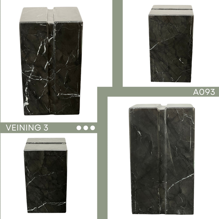 Elegant White, Black Marble Cremation Urn, Individual Urn for Ashes, Handcrafted Memorial Urn for Loved Ones