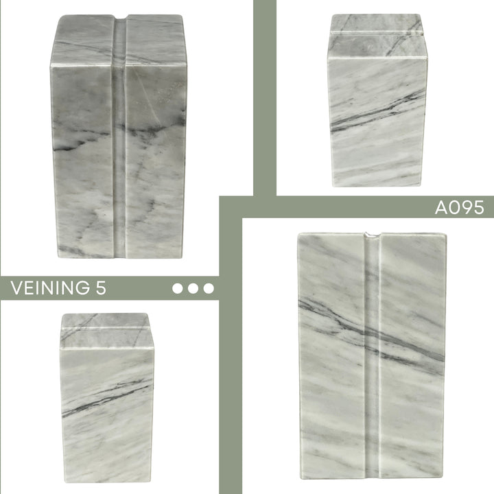 Elegant White, Black Marble Cremation Urn, Individual Urn for Ashes, Handcrafted Memorial Urn for Loved Ones