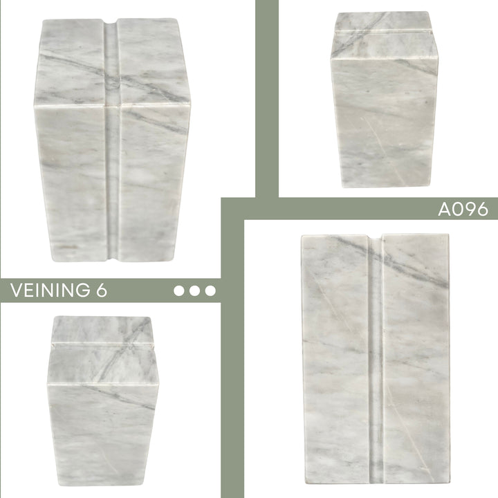 Elegant White, Black Marble Cremation Urn, Individual Urn for Ashes, Handcrafted Memorial Urn for Loved Ones