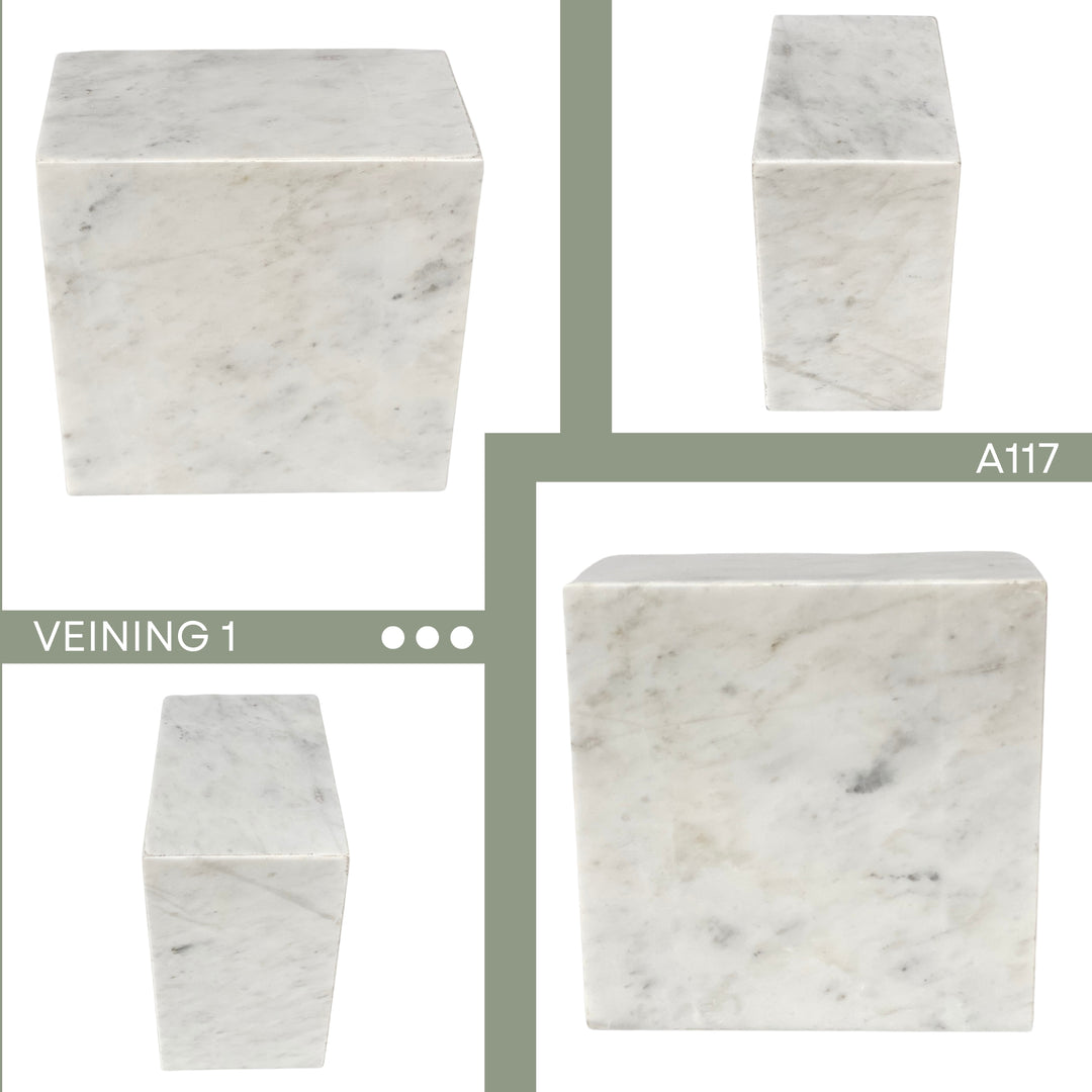 White Marble Urn - 250 cubic inches