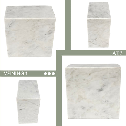 White Marble Urn - 250 cubic inches