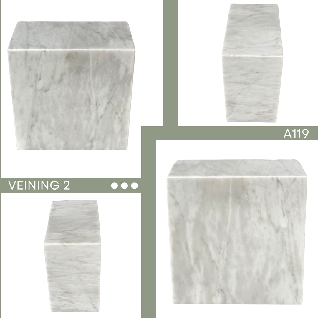 White Marble Urn - 250 cubic inches