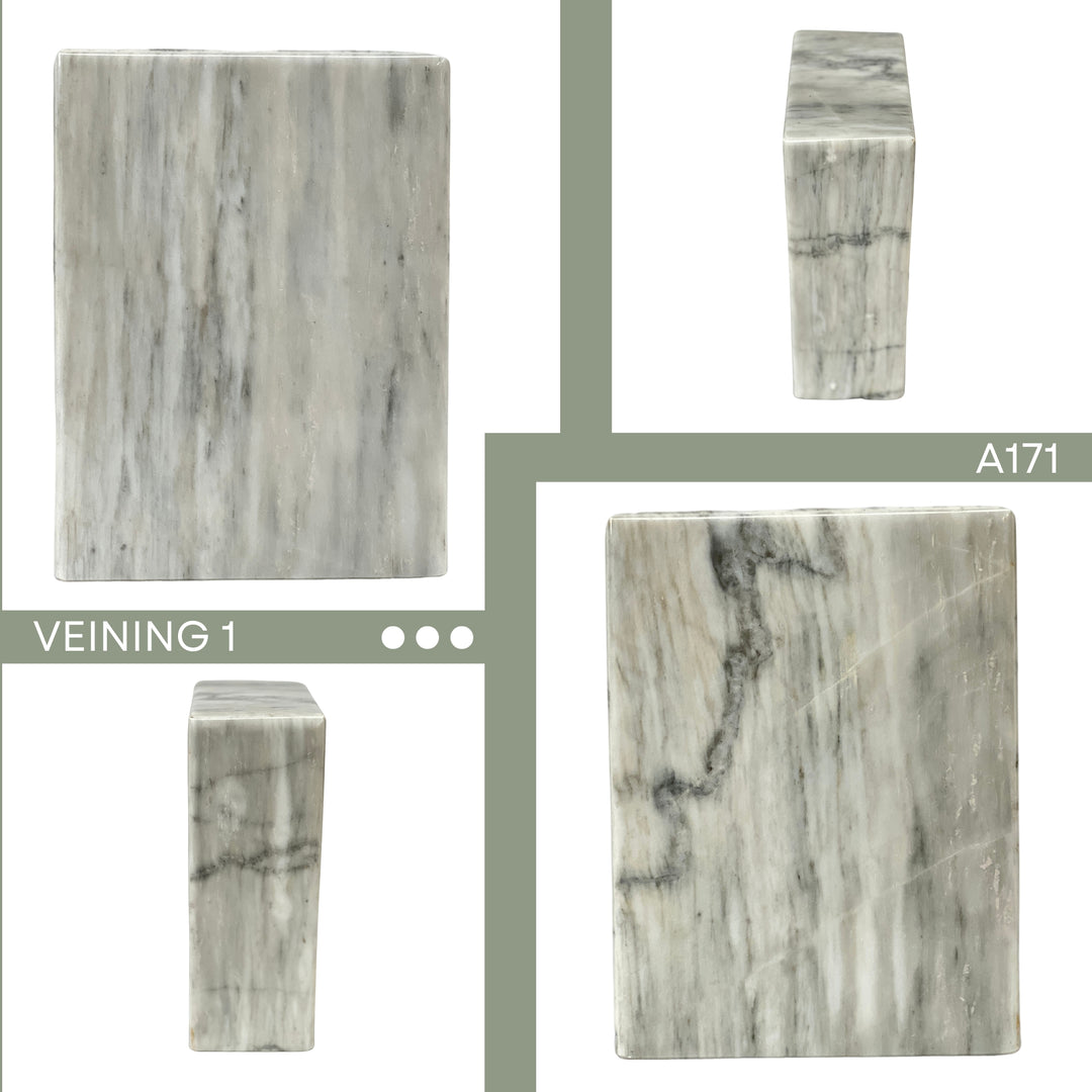 White Marble Urn - 200 cubic inches