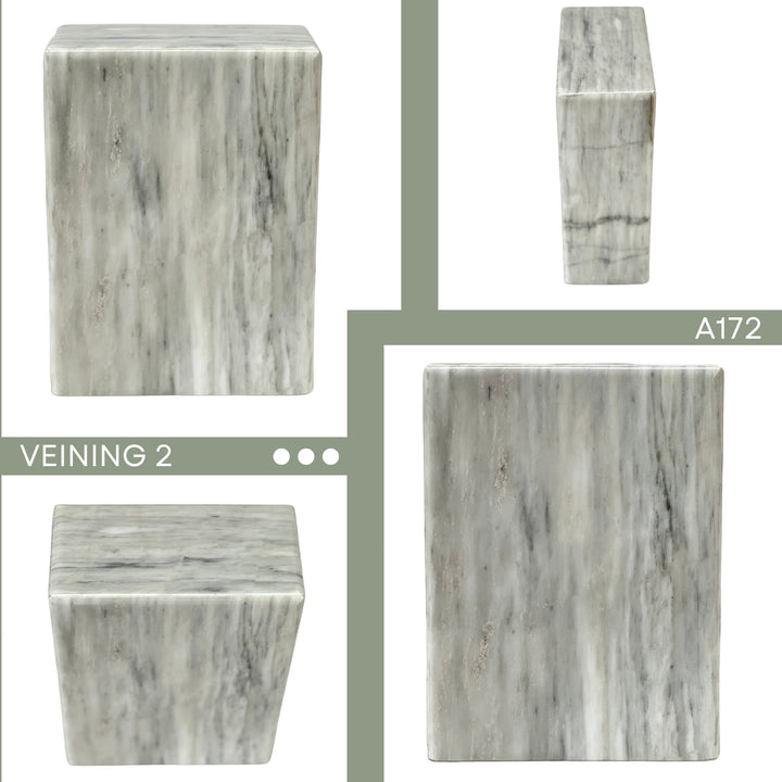 White Marble Urn - 200 cubic inches