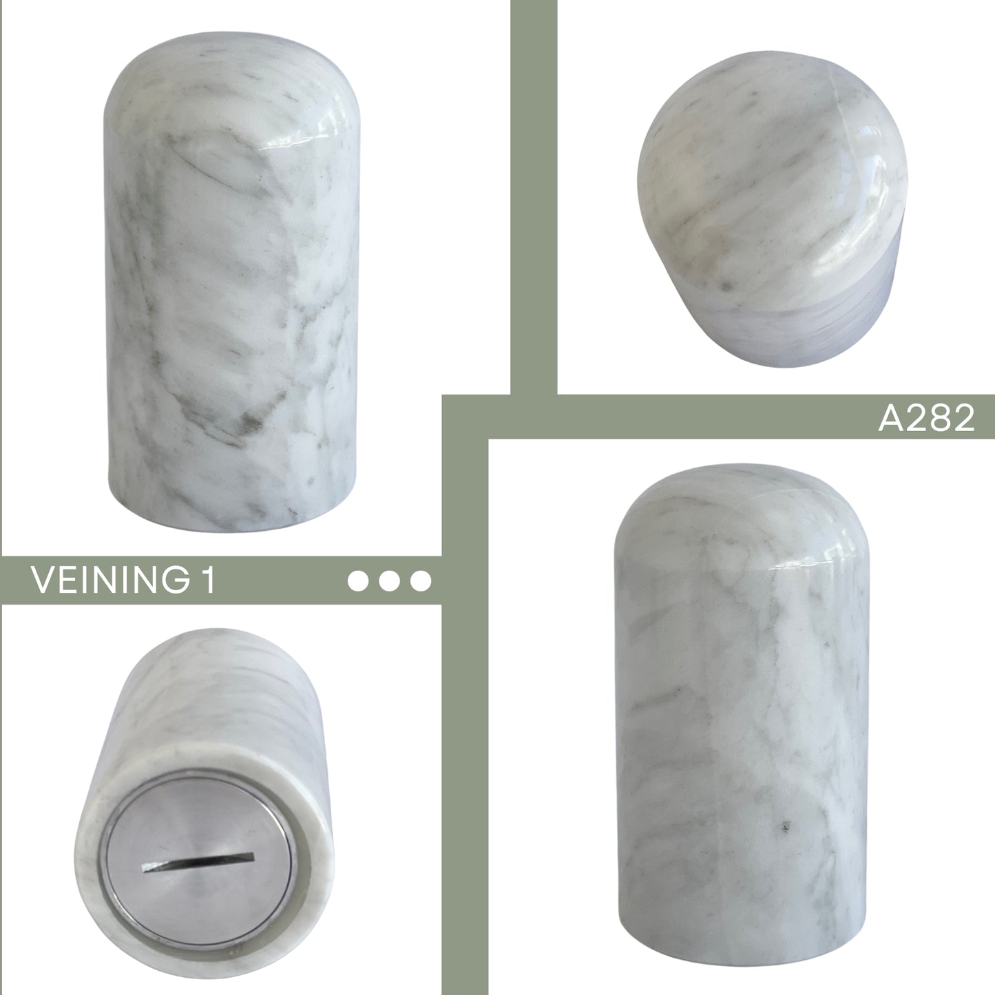 White Marble Urn - 25 cubic inches