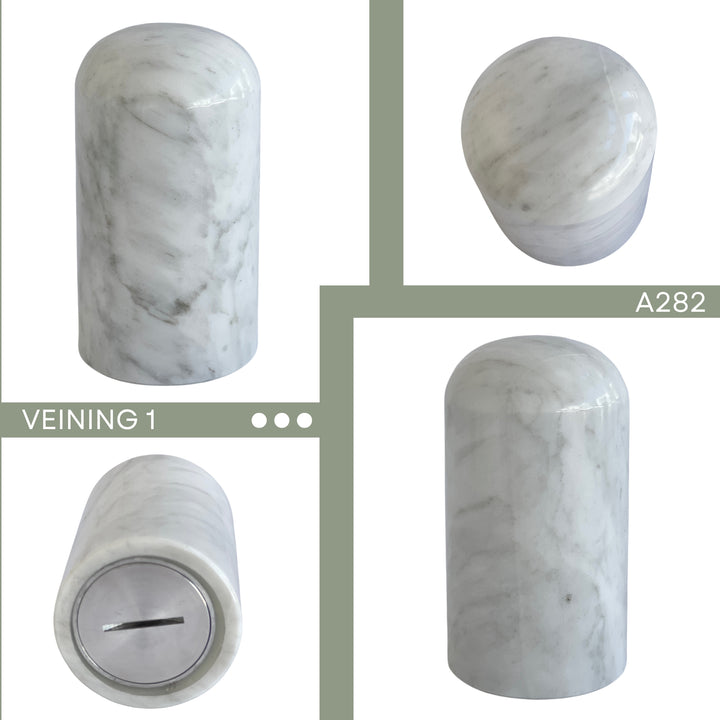 White Marble Urn - 25 cubic inches