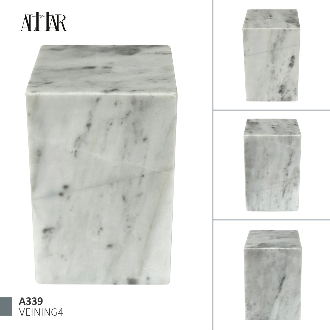 White Marble Individual Cremation Urn, Handmade Memorial for Ashes, Timeless Natural Stone Urn, Natural Stone Urn, Handcrafted Funeral Urn.