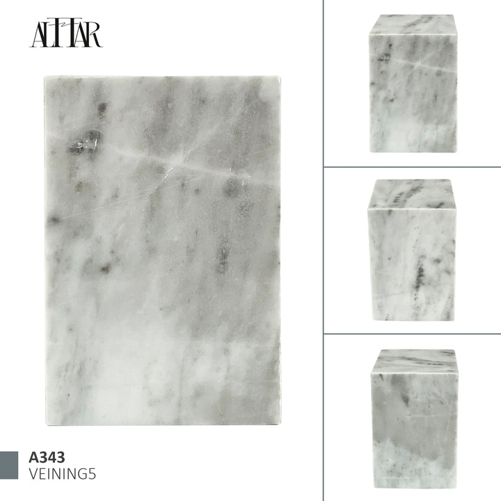 White Marble Individual Cremation Urn, Handmade Memorial for Ashes, Timeless Natural Stone Urn, Natural Stone Urn, Handcrafted Funeral Urn.